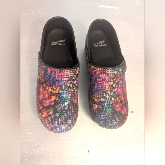 Dansko Professional Stained Glass Multi-Color Work Clogs Size 37 - Picture 4 of 11